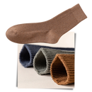 Chaussettes côteladas para homens da Farm To Feet, tecido respirável, mostradas em detalhe na imagem.