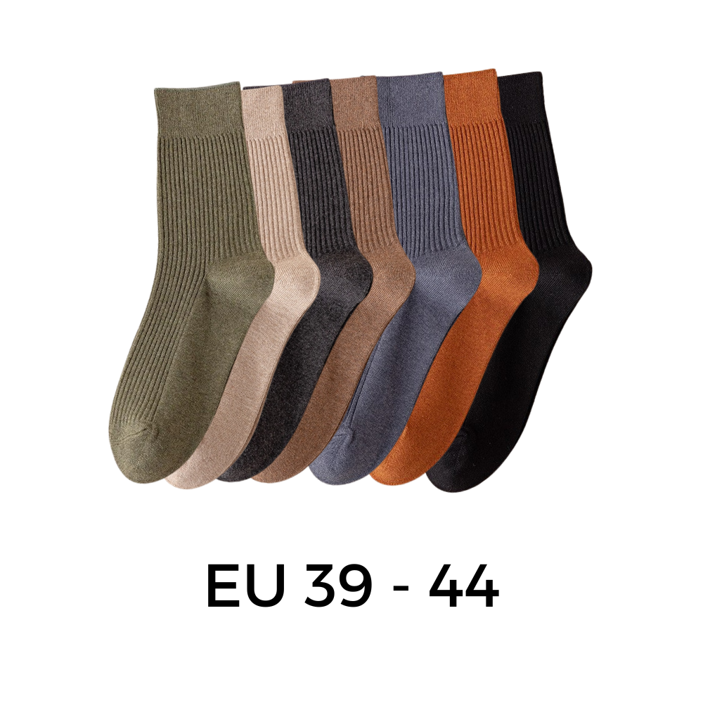 Chaussettes côteladas para homens Farm To Feet, 2 pares, tecido confortável, detalhes em ribana, para uso diário e esportes