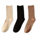 Três pares de meias de algodão com acabamento canelado para mulheres, marca Sierra Socks, estilo confortável e casual.