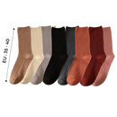 Três pares de meias de algodão com acabamento listrado para mulheres, da marca Sierra Socks, em tons neutros.