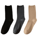 Três pares de meias de algodão com ribana para mulheres, estilo confortável e casual, da marca Sierra Socks.