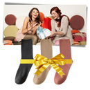 Três pares de meias de algodão com acabamento canelado da marca Sierra Socks, ideais para conforto e estilo feminino.