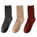 Conjunto de 3 pares de meias caneladas de algodão para mulheres da marca Sierra Socks, ideal para conforto diário.