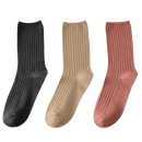 Três pares de meias de algodão com ribana para mulheres, estilo confortável e casual, da marca Sierra Socks.