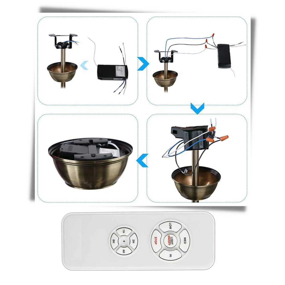 Controle remoto universal Lphumex para ventilador, fácil de instalar e usar, acessório prático para ventiladores domésticos.