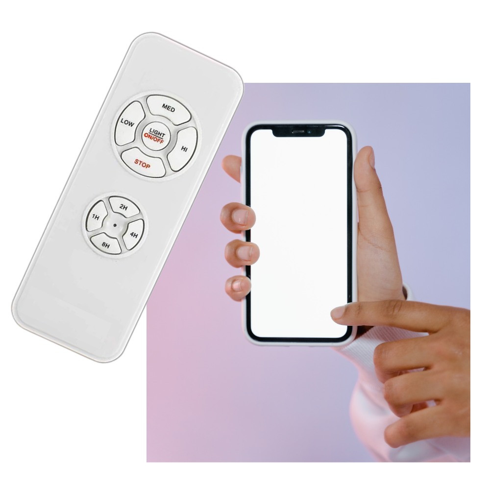 Controle remoto universal para ventilador Lphumex, acessório inteligente para controlar ventiladores de forma prática.