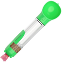 Bebedouro e comedouro para animais de estimação Peroptimist, recipiente verde de 500ml para água e comida, com design prático.
