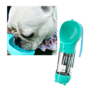 Dispenser de água e comida para animais da marca Peroptimist, com garrafas e recipientes para alimentação e hidratação.