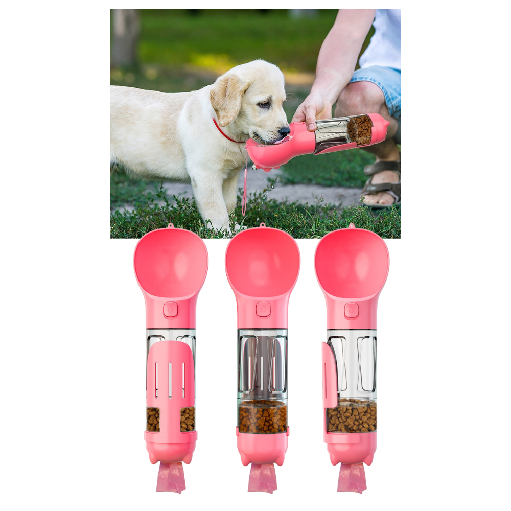 Abreuvoir e distribuidor de água para animais da marca Peroptimist, com recipiente de alimentação para pets.