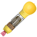 Bebedouro e comedouro para animais de estimação da Peroptimist, recipiente amarelo de 300ml para água e comida.