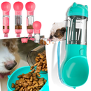 Bebedouro e comedouro para animais da marca Peroptimist, recipiente para água e comida em plástico branco com duas seções