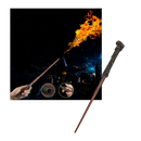 Varinha mágica de fogo Harry Potter da Huali, acessório de fantasia com efeito de fogo, fácil de usar para fantasias e eventos temáticos.
