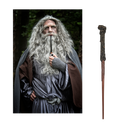 Baguette mágica de tiro de fogo Harry Potter da marca Huali, acessório de cosplay com efeito de fogo visível.