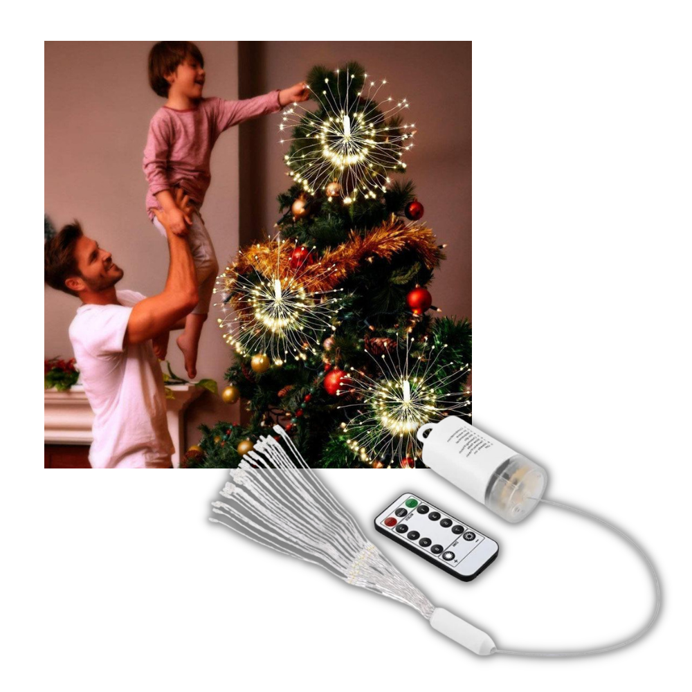 Guirlanda de LEDs com efeito de fogos de artifício, decorativa e fácil de instalar, marca Thinkthankhome.