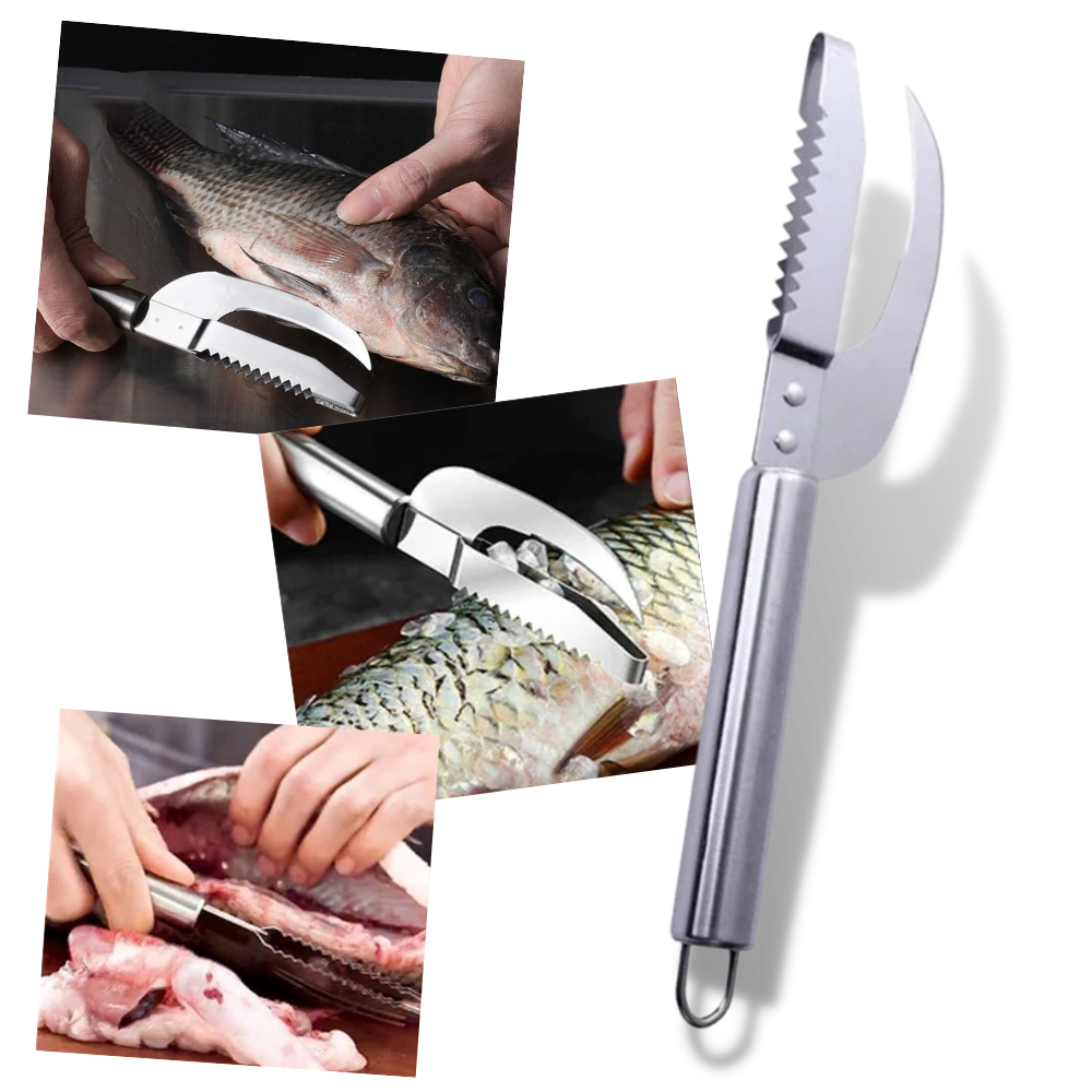 Faca de peixe e frutos do mar Hozxclle, utensílio de cozinha com lâmina afiada para preparar frutos do mar.