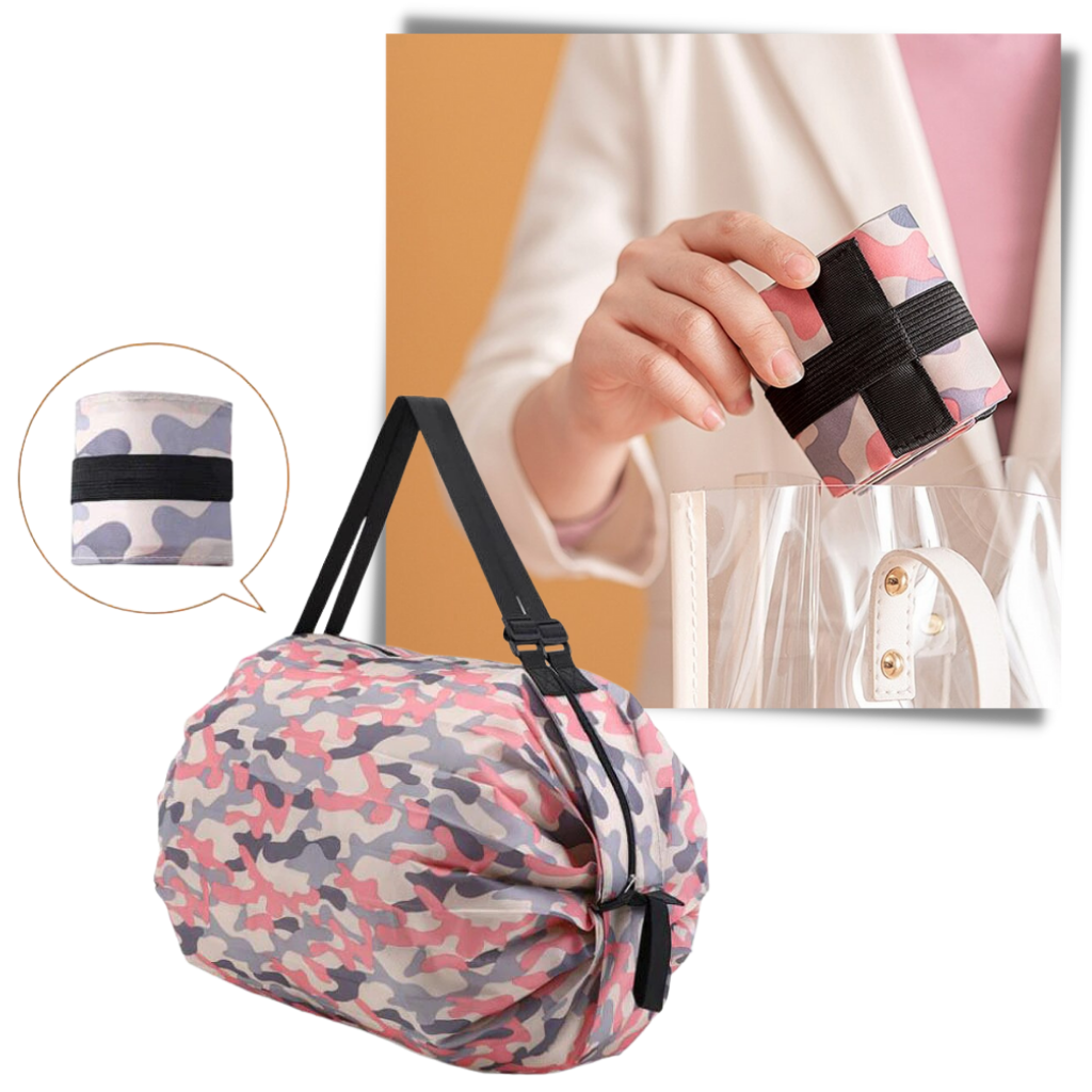 Saco de compras Tmgone, resistente à água e dobrável, ideal para transporte de compras de forma prática e leve.