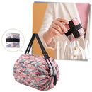 Saco de compras Tmgone, resistente à água e dobrável, ideal para transporte de compras de forma prática e leve.