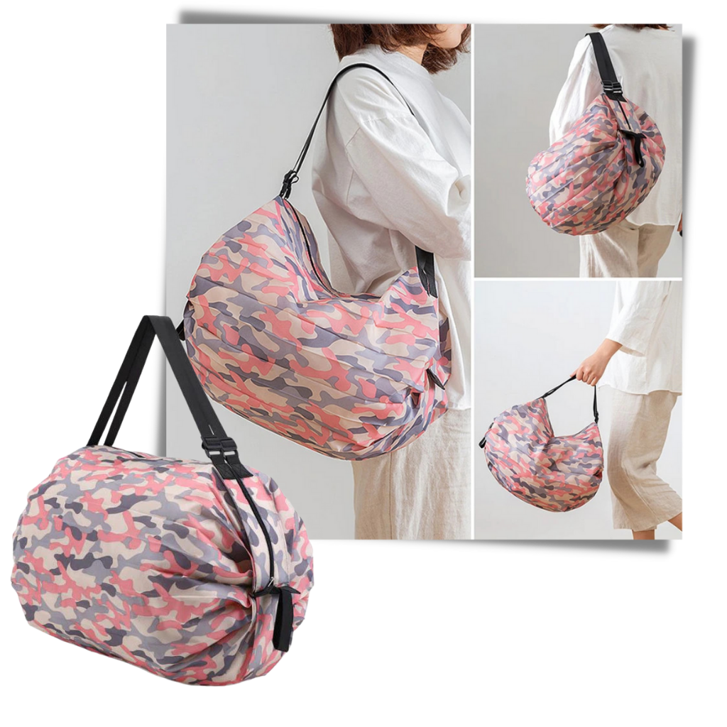 Sacola de compras Tmgone, saco de provisões dobrável, resistente à água e fácil de transportar para compras.