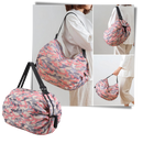 Sacola de compras Tmgone, saco de provisões dobrável, resistente à água e fácil de transportar para compras.