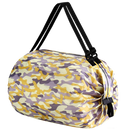 Saco de compras Tmgone, saco de provisões dobrável e à prova d'água na cor amarela, com alça resistente e design compacto.