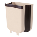 Lixeira suspensa multifuncional da Subekyu em cor bege, ideal para organização de eletrodomésticos de cozinha.