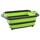 Tábua de corte dobrável com cesto da marca Miuline, utensílio de cozinha verde, com superfície de corte e compartimento para descarte
