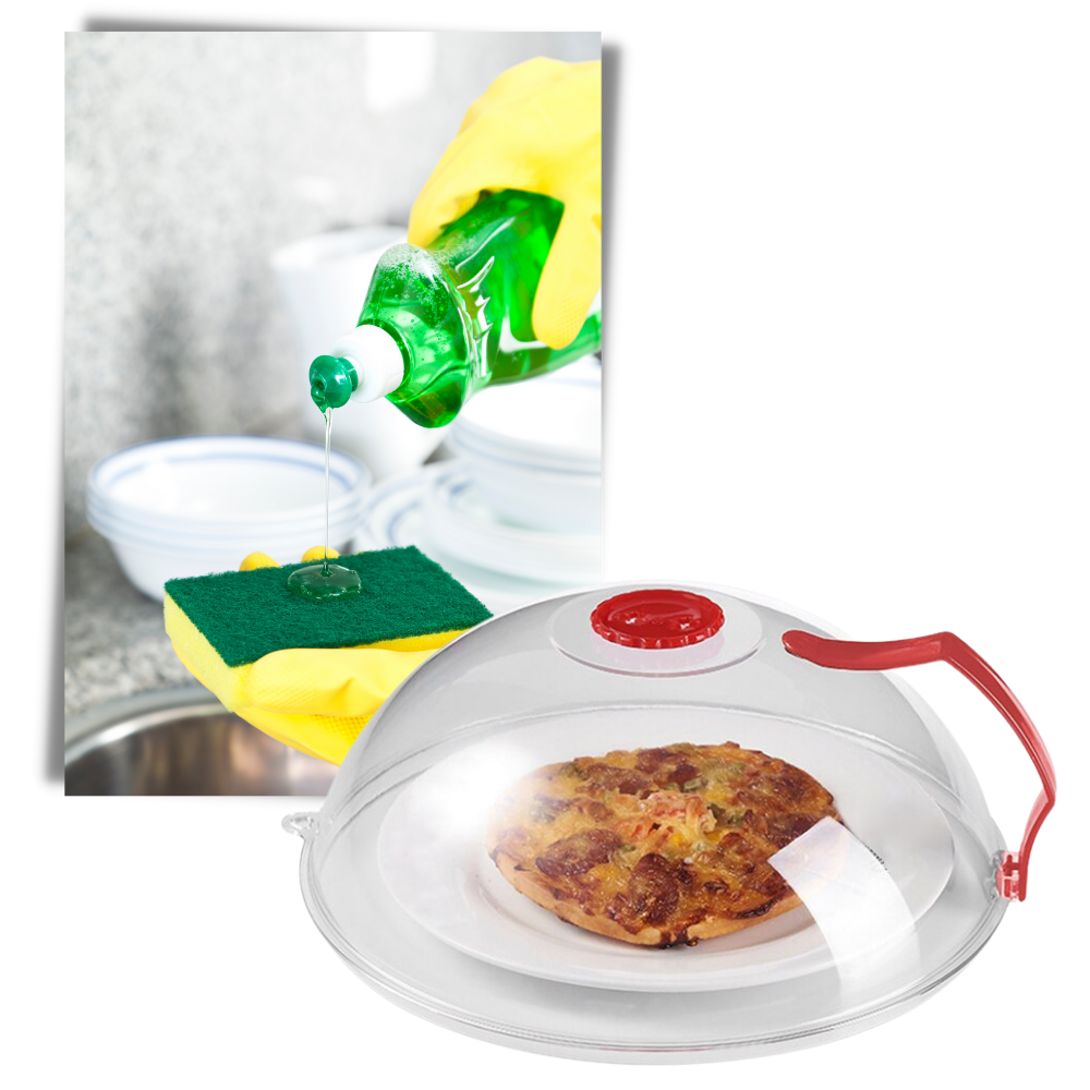 Capa protetora anti-espirramento para micro-ondas Spring Park, acessório de pequeno eletrodoméstico, fácil de limpar e proteger alimentos