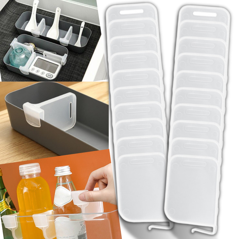 Conjunto de 20 separadores de prateleiras para geladeira Twsoul, acessórios pequenos de eletrodoméstico em plástico branco