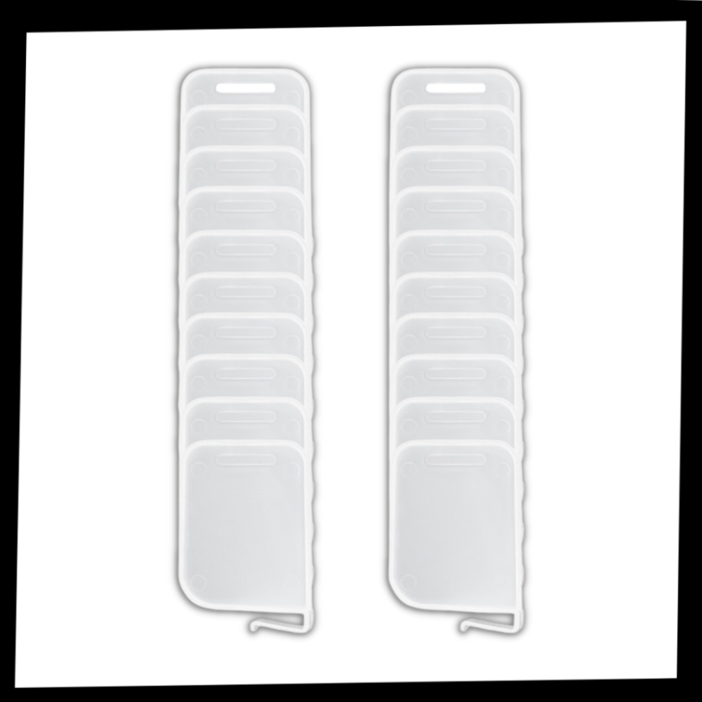Conjunto de 20 separadores de prateleira para refrigerador, acessórios de pequeno eletrodoméstico da marca Twsoul, organizadores.