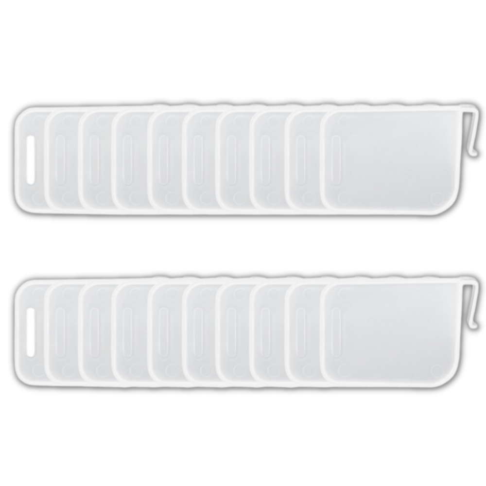 Conjunto de 20 separadores de prateleira para refrigerador, acessórios pequenos da Twsoul para organização de eletrodomésticos.