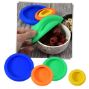 Conjunto de 4 tampas de silicone para cozinha e padaria, acessórios reutilizáveis e flexíveis para utensílios de cozinha.