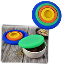 Conjunto de 4 tampas de silicone para armazenamento de alimentos, utensílios de cozinha e pâtisserie, marca Oavqhlg3B.
