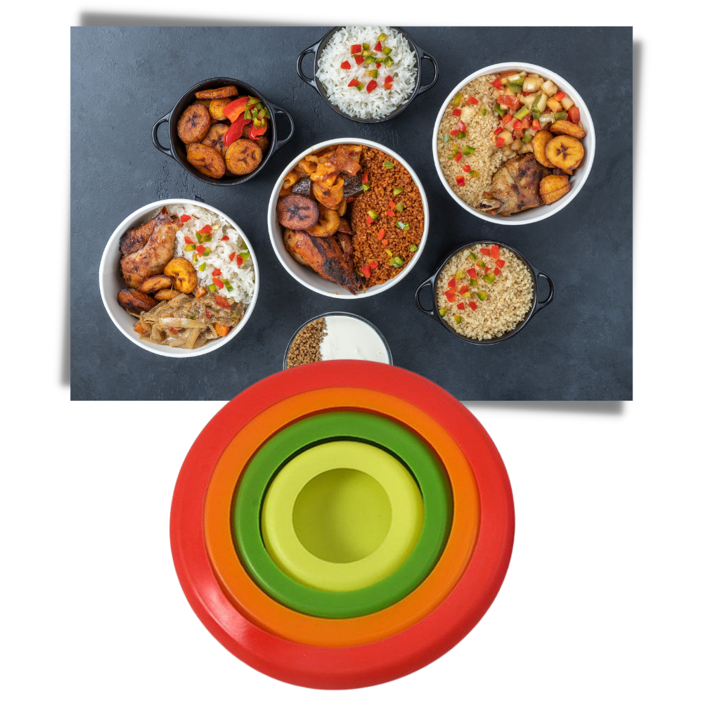 Conjunto de 4 tampas de silicone para culinária e pâtisserie, flexíveis, coloridas e resistentes, da marca Oavqhlg3B.
