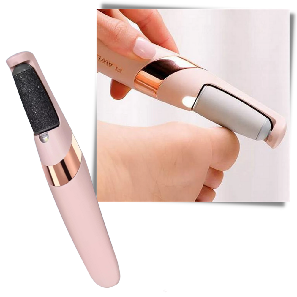Lima elétrica de callosidades Qhz com design ergonômico para cuidado dos pés, removendo calosidades de forma eficiente.