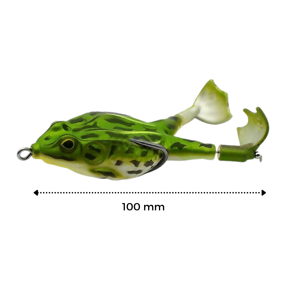 Isca de pesca em silicone em forma de rã da marca Awesitey, 100mm, ideal para pesca esportiva com isca de silicone.