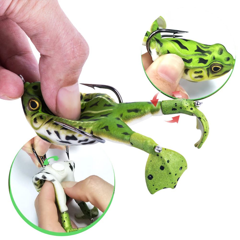 Isca de pesca em silicone em forma de rã da Awesitey, 100mm, fácil de usar para pesca esportiva.