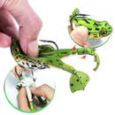 Isca de pesca em silicone em forma de rã da Awesitey, 100mm, fácil de usar para pesca esportiva.