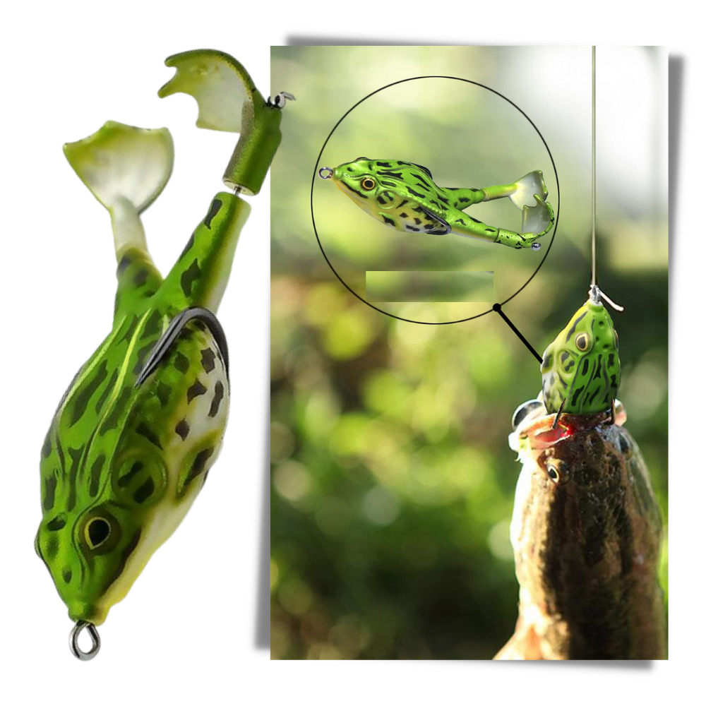 Isca de silicone em forma de rã da Awesitey, isca de pesca para melhorar desempenho na pesca com aparência realista.