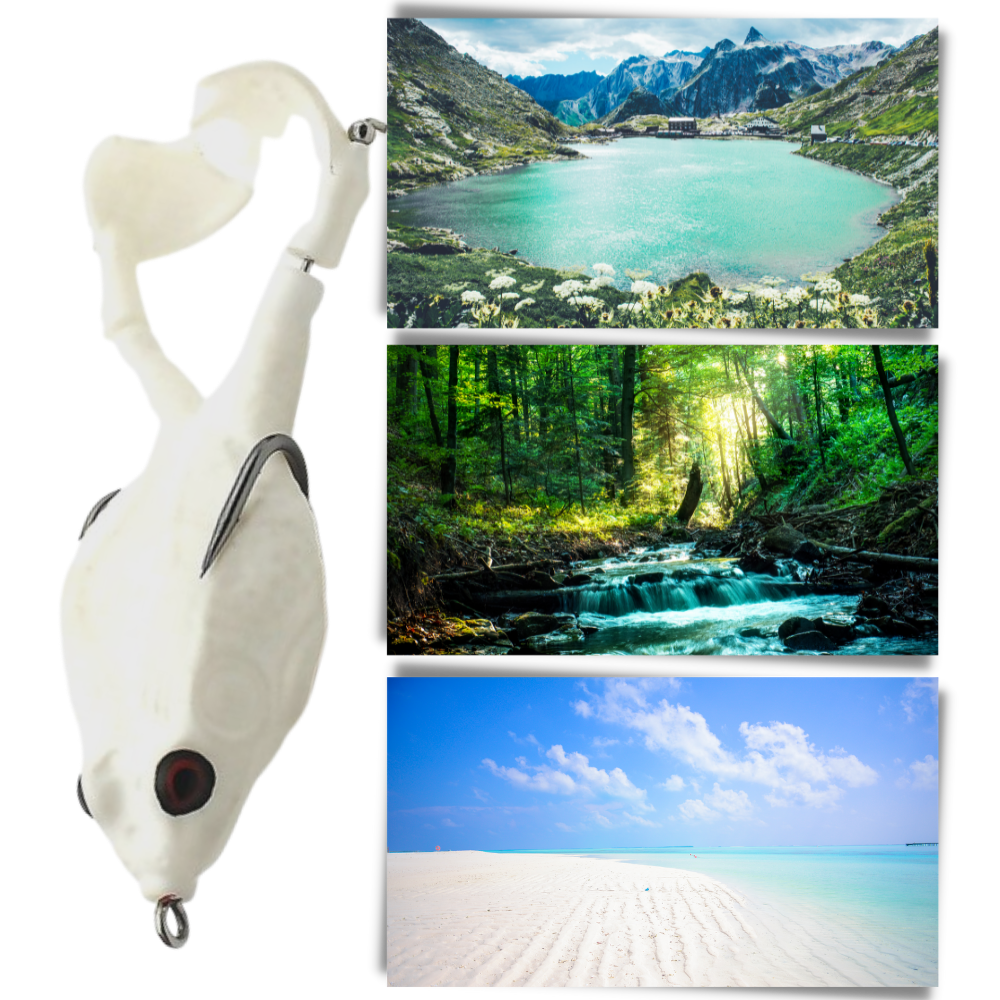 Iscas de silicone para pesca em forma de rã, marca Awesitey, com 100mm, ideal para pesca esportiva em água doce e salgada