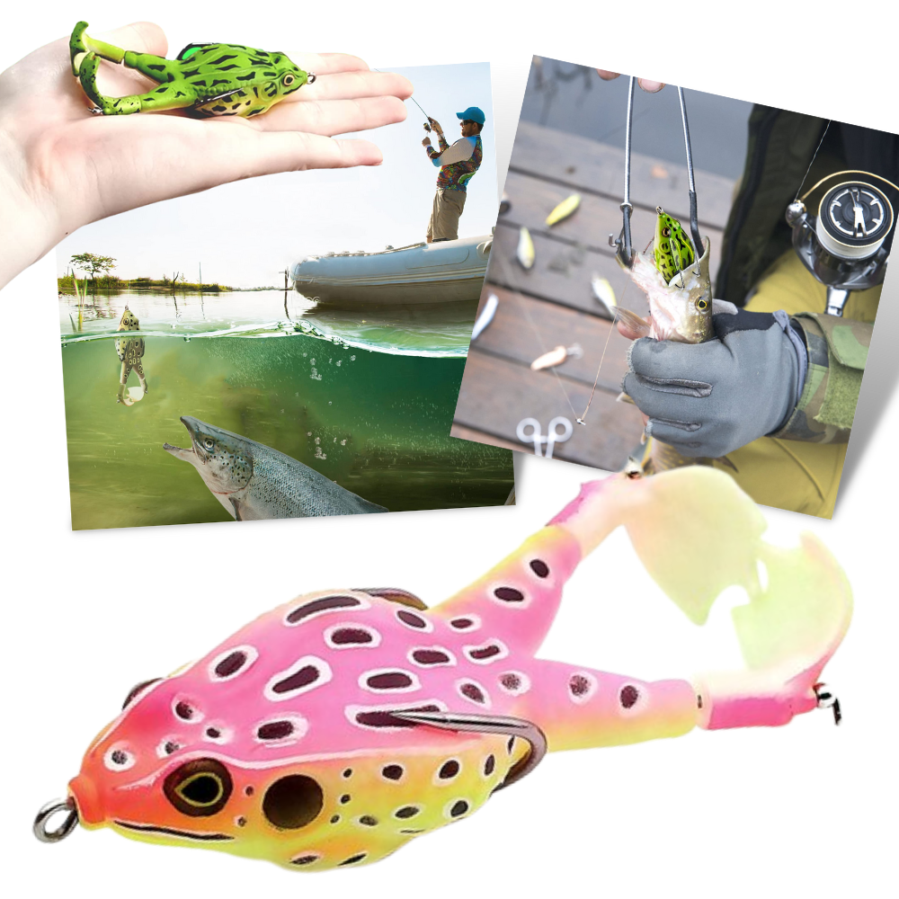 Isca de pesca em silicone em forma de rã da marca Awesitey, 100mm, ideal para pescaria com iscas artificiais.