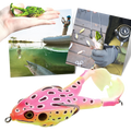 Isca de pesca em silicone em forma de rã da marca Awesitey, 100mm, ideal para pescaria com iscas artificiais.