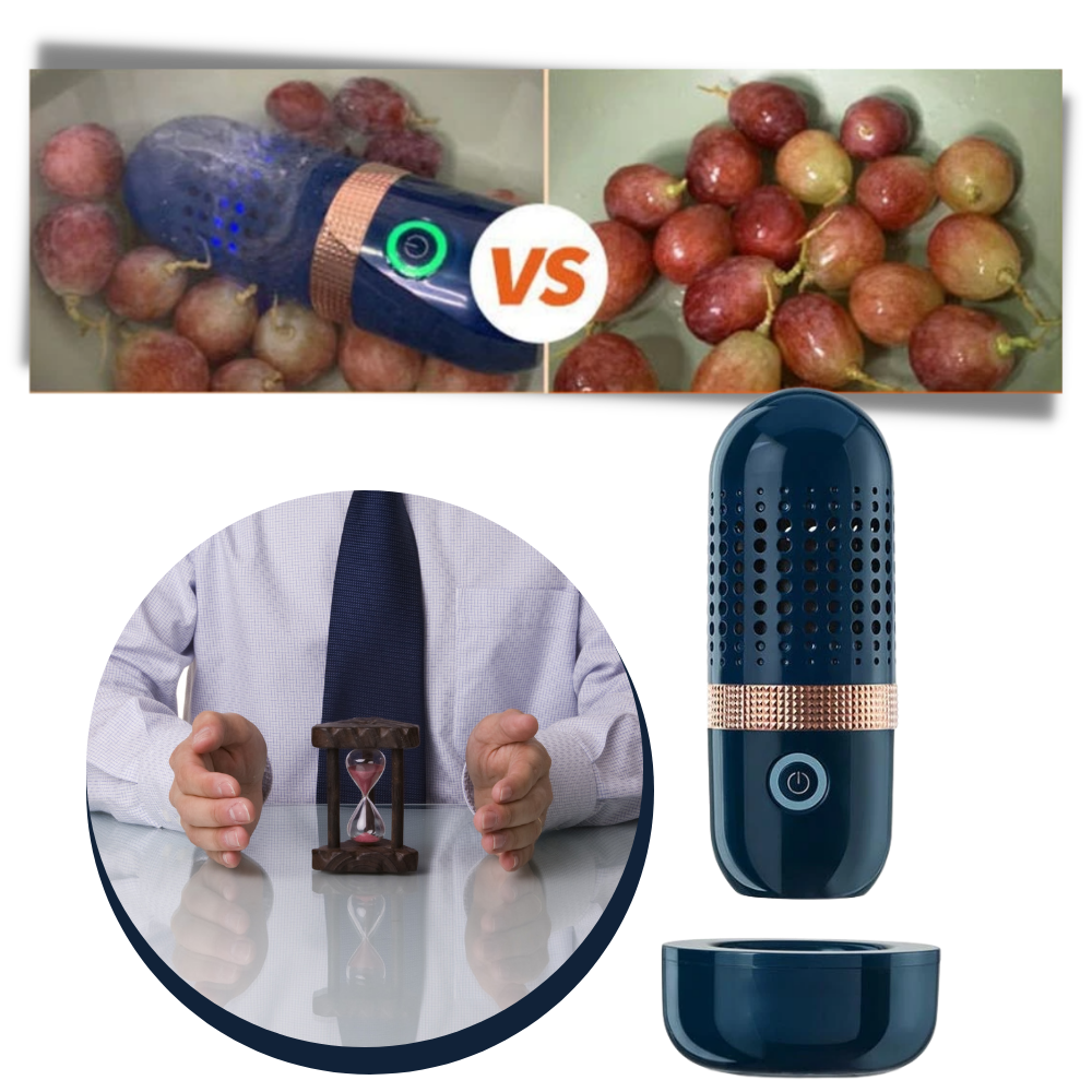 Máquina de desinfecção sem fio para frutas e legumes da marca Chuhedianzi, eletrodoméstico de cozinha eficiente e compacto.