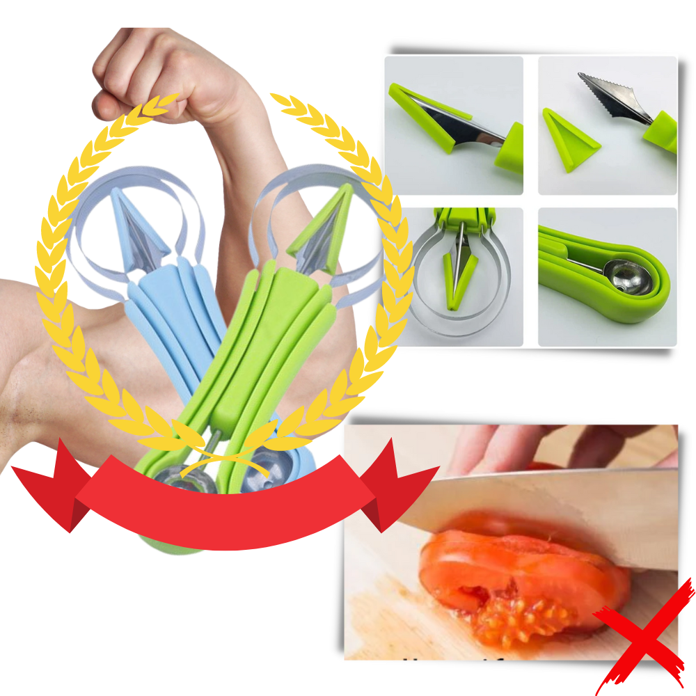 Conjunto de utensílios de cozinha Liveday com faca resistente para cortar e trincar frutas, durável e de alta resistência.