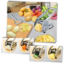 Faca para cortar batatas fritas Duety, utensílio de cozinha versátil com lâmina de aço inox para preparar batatas cortadas.