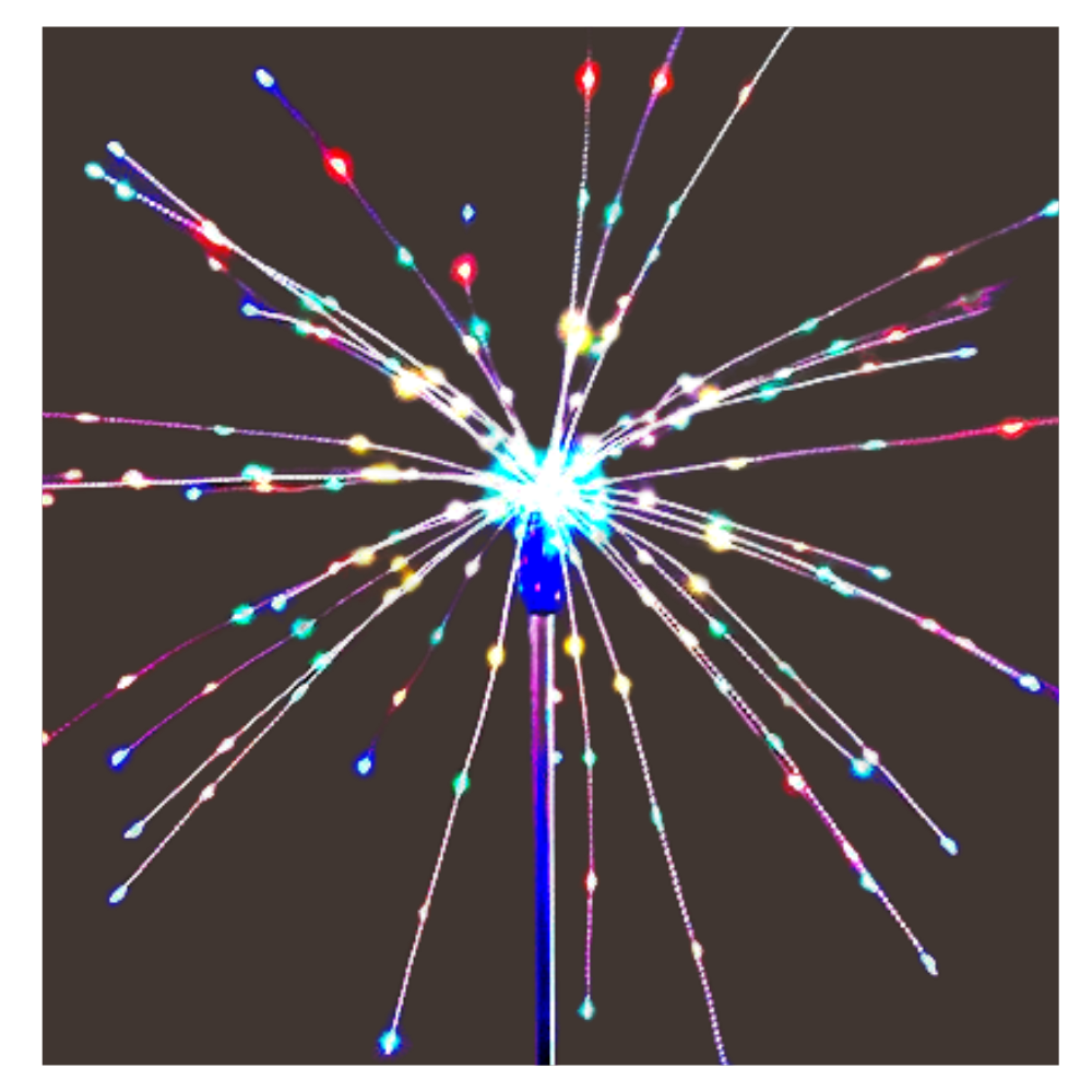 Luzes elétricas de fogos de artifício coloridos para jardim, dispositivos de iluminação Furongman com efeito festivo ao ar livre