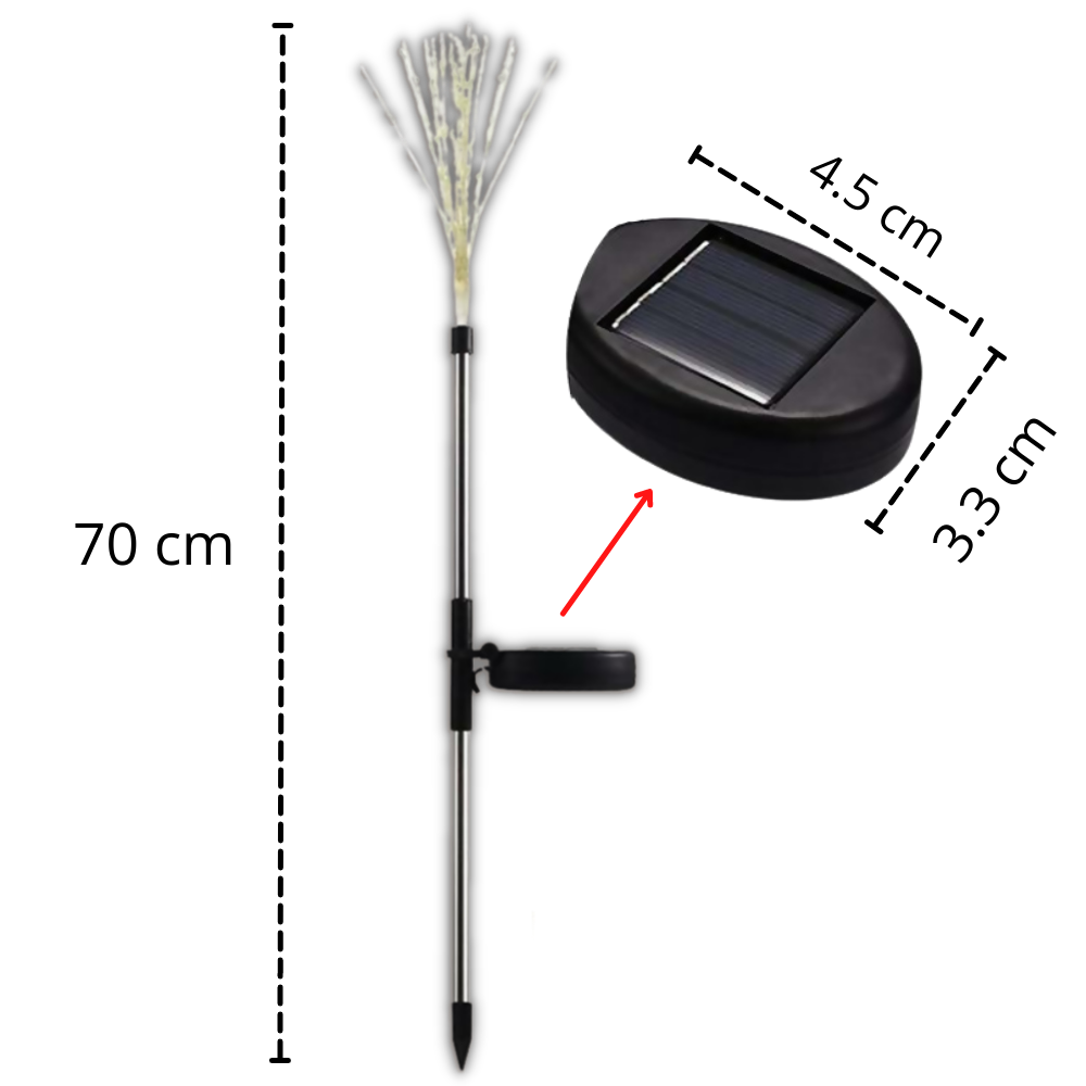 Luzes de jardim Furongman em formato de fogos de artifício elétricos para iluminação externa e decoração ao ar livre.
