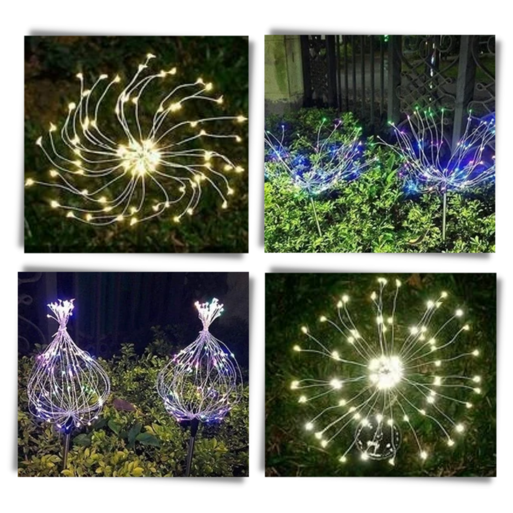 Luzes elétricas em forma de fogos de artifício para jardim, dispositivo de iluminação da marca Furongman, decorativo ao ar livre