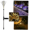 Luzes de jardim Furongman com efeito de fogos de artifício elétricos para decoração ao ar livre, iluminando o espaço externo.