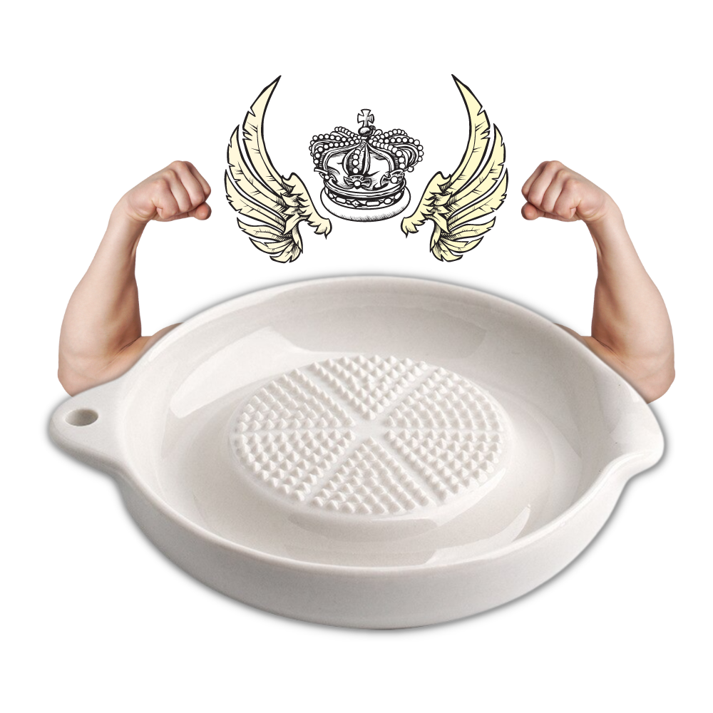 Râpe de cuisine em cerâmica Tawohi, utensílio resistente para triturar alho e alimentos na cozinha doméstica.