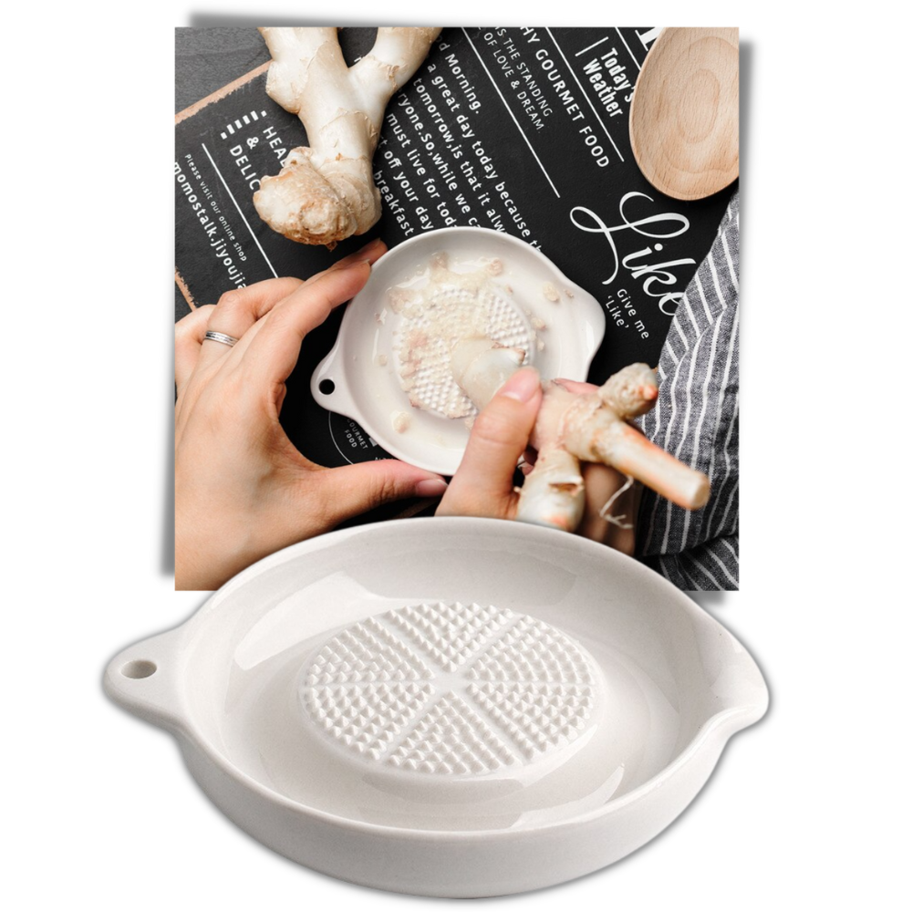 Râpe de cozinha em cerâmica Tawohi para triturar alho e ingredientes, utensílio de cozinha resistente e fácil de usar